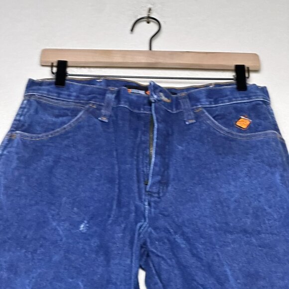 Wrangler FR Flame Resistant 13 Original Denim Jean Pant Men 30x30 Blue Western - Picture 12 of 15